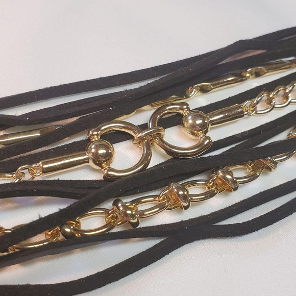 Magnet Bracelet Goldtone/Black - Picture 4 of 5